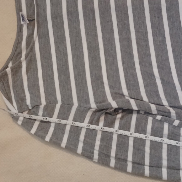 Gray and white Striped Swing Dress w/ long sleeves Old Navy Women's size S tall - Picture 16 of 17
